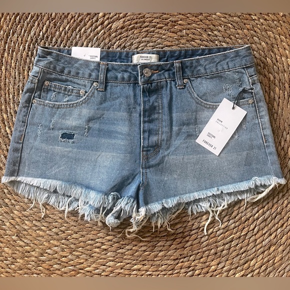 Forever 21 festival shorts denim sz 30 - Picture 1 of 4